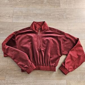 Juicy Couture Quarter-Zip Cropped Sweatshirt